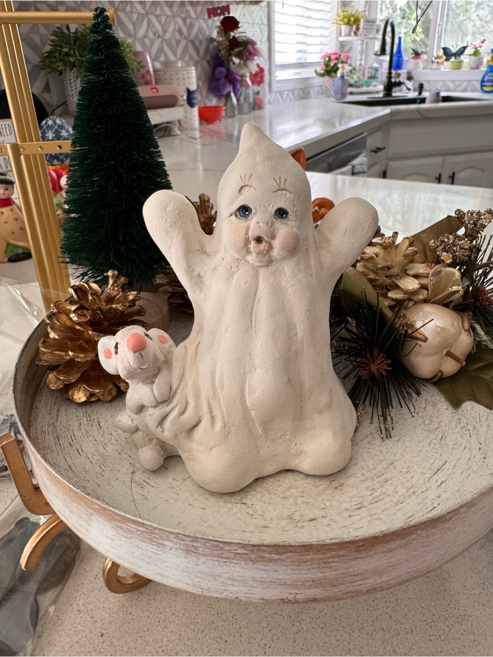 Dreamsicles Boo Hoo Ghost Figurine with Mouse Friend SO CUTE! 1994